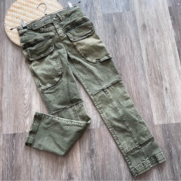 Free People Olive Cropped Pants - Picture 3 of 9